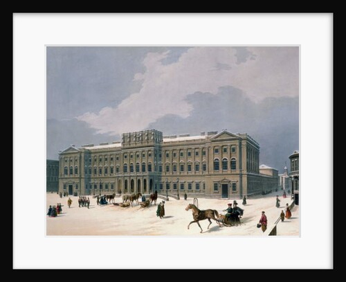 Palace of the Grand Duke of Leuchtenberg in St. Petersburg, printed by Lemercier, Paris, 1840s by Louis Jules Arnout