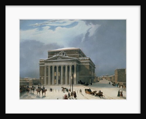 The Bolshoi Theatre in Moscow, printed by Lemercier, Paris, 1840s by Louis Jules Arnout