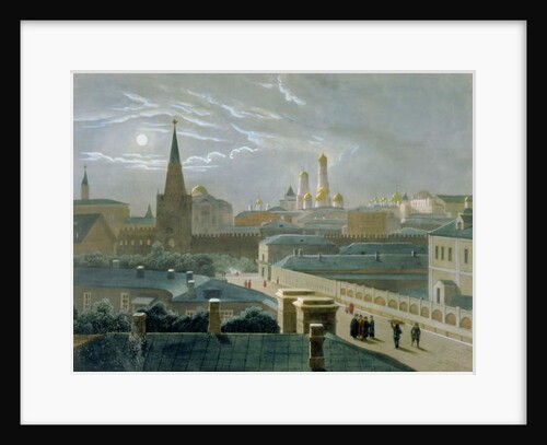 View of the Moscow Kremlin, 1840's by Paul Marie Roussel