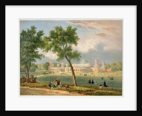 The Peter the Great Palace in Moscow, printed by Edouard Jean-Marie Hostein by V. Adam