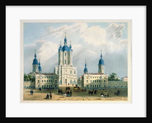 The Smolny Cloister in St. Petersburg, printed by Edouard Jean-Marie Hostein, published by Lemercier, Paris, 1840s by Adolphe Jean-Baptiste Bayot