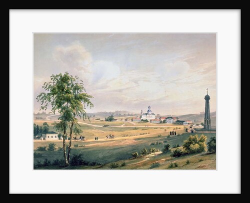 View of Borodino, the location of the decisive Battle, printed by J. Jacottet by French School