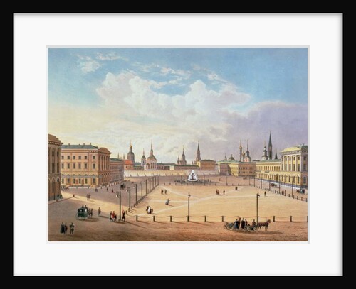 The Theatre Square in Moscow, printed by Jacottet and Bachelier, 1830s by French School