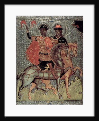 St. Boris and St. Gleb Mounted, c.1377 by Novgorod School