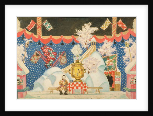 View in Tula, a sketch for E. Zamyatin's play, 'The Flea', 1925-26 by Boris Mikhailovich Kustodiev