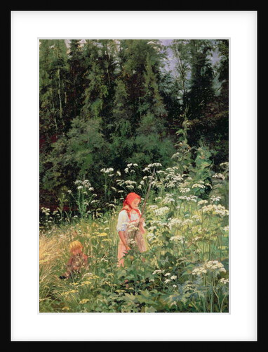 Girl among the wild flowers, 1880 by Olga Antonova Lagoda-Shishkina