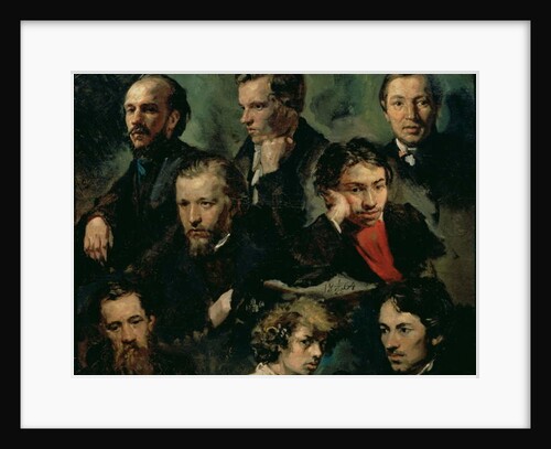 Self Portrait and Portraits of Friends, 1864 by Vasily Maximov