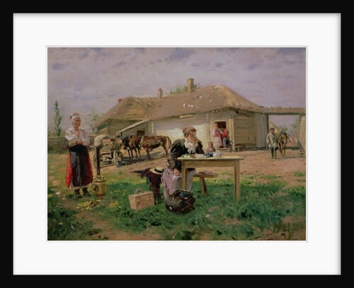 Arrival of a School Mistress in the Countryside, 1897 by Vladimir Egorovic Makovsky
