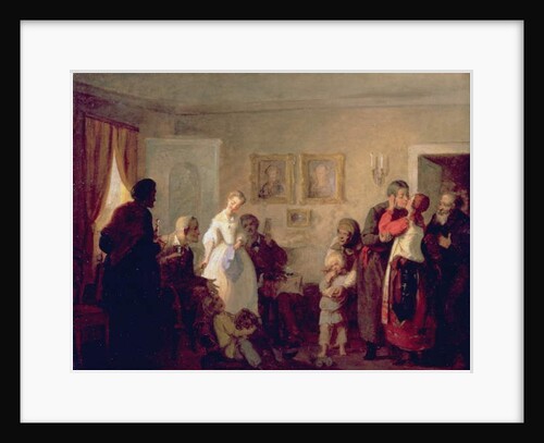 Congratulating the Newly-Weds in a Manor House, 1860 by Grigori Grigorievich Mjasoedov