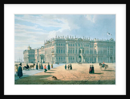 The Winter Palace as seen from Palace Passage, St. Petersburg, c.1840 by Ferdinand Victor Perrot