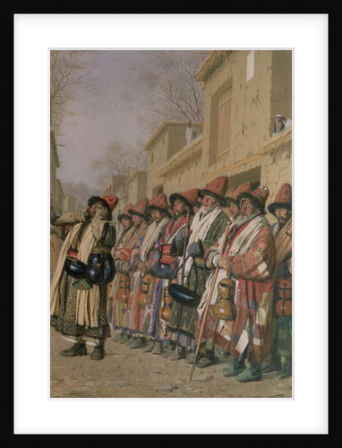 Dervishes' Chorus Begging Alms in Tashkent, 1870 by Piotr Petrovitch Weretshchagin