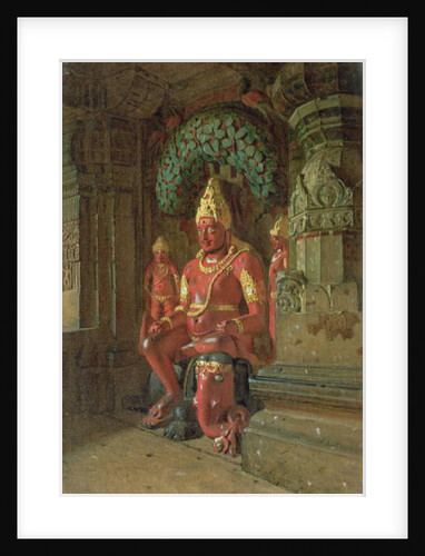 Vishnu Statue in the Indra Temple, 1874 by Piotr Petrovitch Weretshchagin