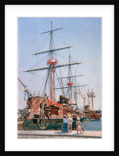 Building of the Battleship 'Admiral Kornilov' in Brittany, 1889 by Nikolai Nikolaevich Gritsenko