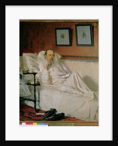 The Poet Nikolay Alekseyevich Nekrasov at the time of 'The Last Songs', 1877 by Ivan Nikolaevich Kramskoy