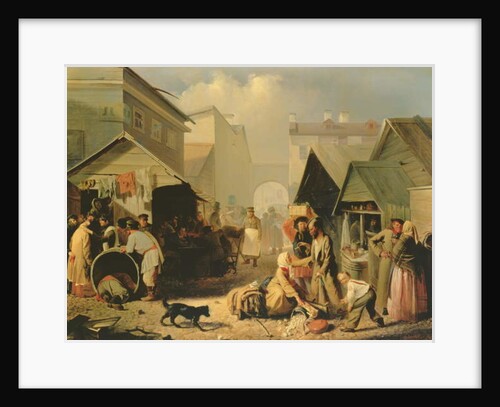 Refreshment Stall in St. Petersburg, 1858 by Adrian Markovich Volkov