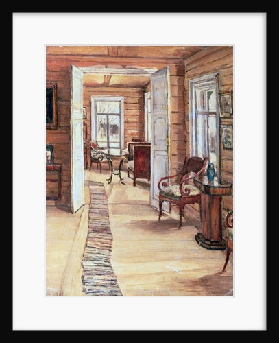 Interior of L. Panteleev's house in Murmanov, 1913 by Anna Nikolaeva Karinskaya