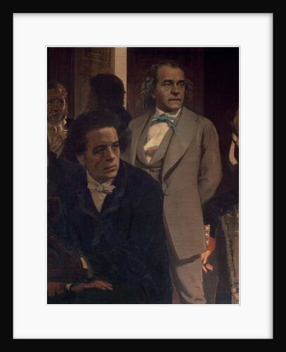Anton Grigoryevich Rubinstein and Alexander Nikolayevich Serov by Ilya Efimovich Repin