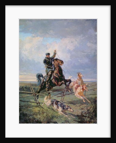 Huntsman with the Borzois, 1872 by Rudolph Frenz