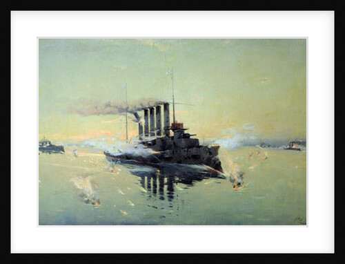 Cruiser 'Askold' fighting on July 28th 1904 in the Yellow Sea, 1906 by Konstantin Veshchilov