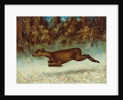 Leaping Doe by Gustave Courbet