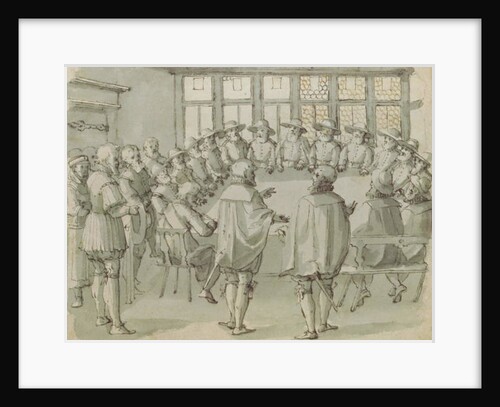 A guild meeting, second half 17th century by Dutch School