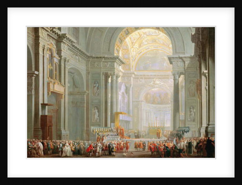 Interior of a St. Peter's, Rome by Giovanni Paolo Pannini or Panini