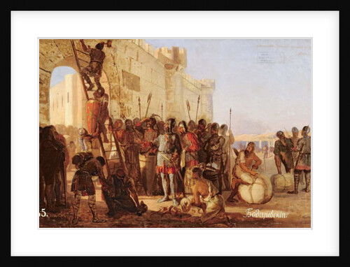 Grand Duke Oleg Nailing a Shield to the Gates of Tsargrad by Nikolai K. Bodarevski