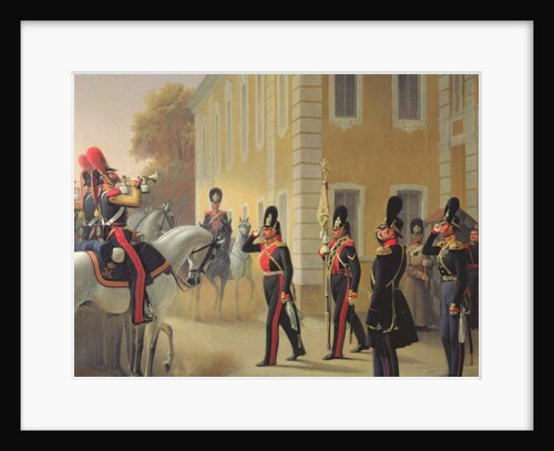 Parading of the Standard of the Great Palace Guards, 1853 by Adolph (1819-1888) Gebens