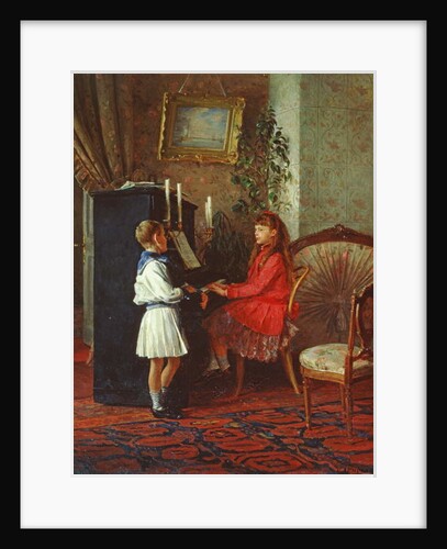 Children at the Piano, 1886 by Kirill Vikentevich Lemokh