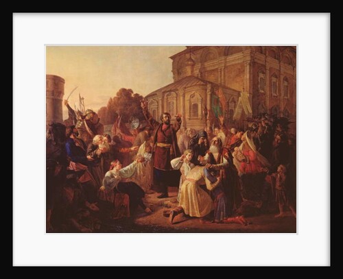 Minin appealing to the Novgorodians in 1611, 1861 by Mikhail Ivanovich Peskov