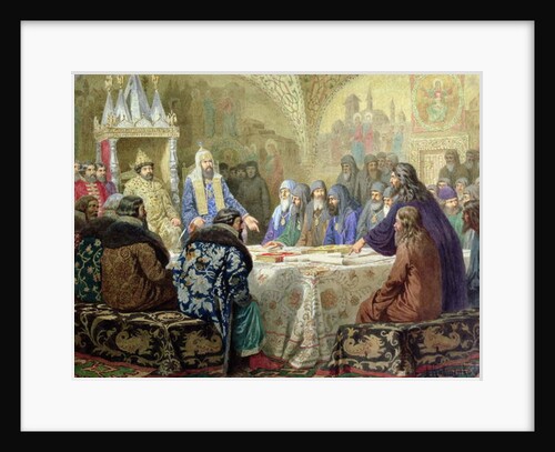Council in 1634: The Beginning of Church Dissidence in Russia, 1880 by Aleksei Danilovich Kivshenko