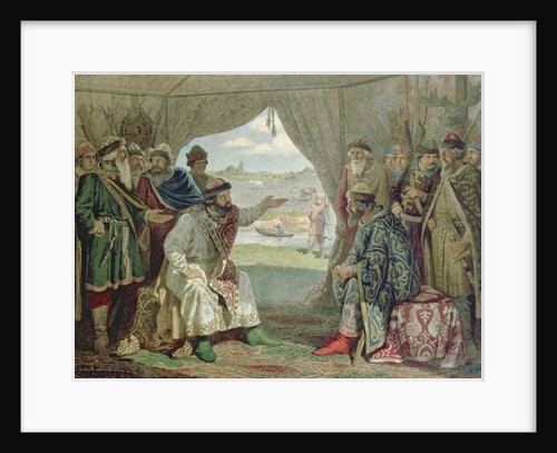 The Convention of Princes with Grand Duke Vladimir Monomakh II at Dolob in 1103, 1880 by Aleksei Danilovich Kivshenko