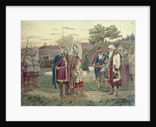 The Grand Duke Meeting with the People of a Slav Town in the 9th century, 1880 by Aleksei Danilovich Kivshenko