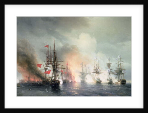 Russian-Turkish Sea Battle of Sinop on 18th November 1853, 1853 by Ivan Konstantinovich Aivazovsky