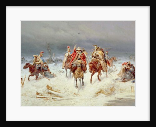 French Forces Crossing the River Berezina in November 1812, 1891 by Bogdan Willewalde