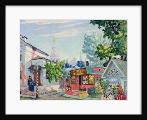 Stage design for the Ostrovsky's play 'The easy money', 1917 by Boris Mikhailovich Kustodiev