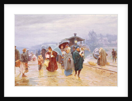 The Train has arrived, 1894 by Nikolaj Alekseevich Kasatkin