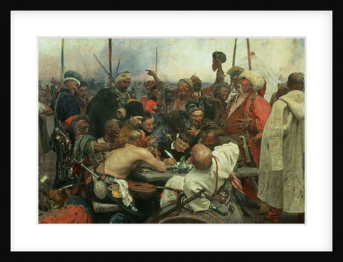 The Zaporozhye Cossacks writing a letter to the Turkish Sultan, 1890-91 by Ilya Efimovich Repin