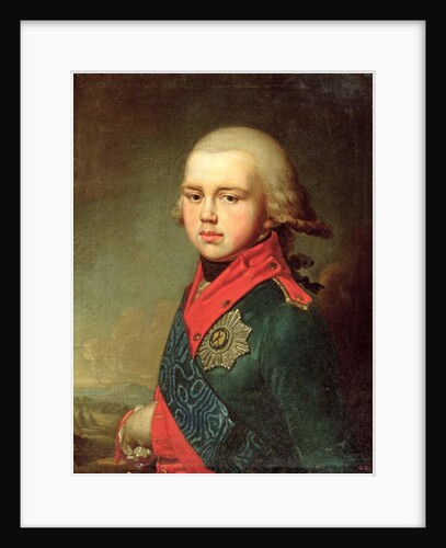 Portrait of Grand Duke Konstantin Pavlovich 1795 by Vladimir Lukich Borovikovsky