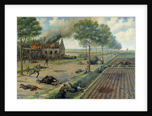 The Russian Cavalry Fighting the Germans in a Village in 1915, c.1915-16 by Viktor Viketyevich Masurovsky