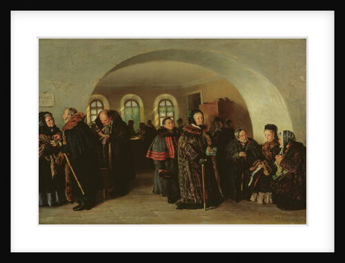 The Treasury at the Pension Day, 1876 by Vladimir Egorovic Makovsky
