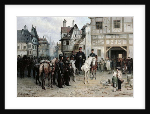 General Blucher with the Cossacks in Bautzen, 1885 by Bogdan Willewalde