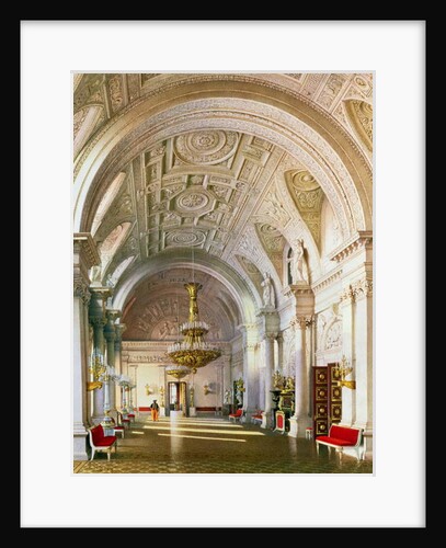 View of the White Hall in the Winter Palace in St. Petersburg, 1865 by Luigi (1814-91) Premazzi