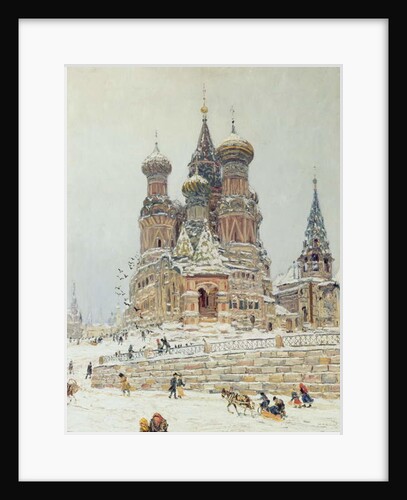 St. Basil's Cathedral, Red Square, Moscow, c.1917 by Nikolay Nikanorovich Dubovskoy