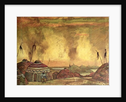 Stage design for Alexander Borodin's opera 'Prince Igor', 1909 by Nicholas Roerich