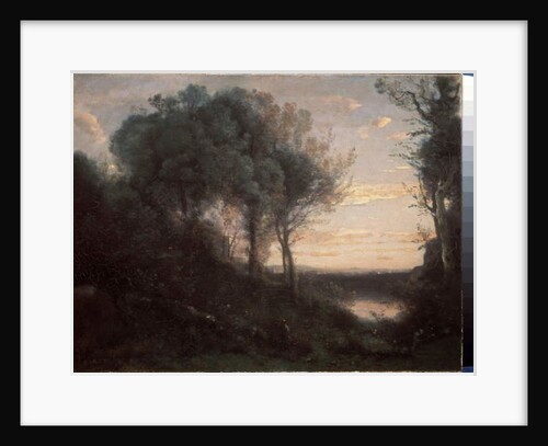 Evening, c.1860 by Jean Baptiste Camille Corot