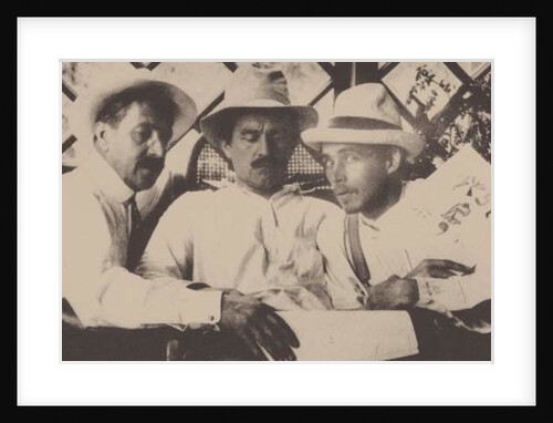 Mikhail Matyushin, Kazimir Malevich and Aleksei Kruchenykh at Uusikirkko, Finland, in July 1913 by Anonymous