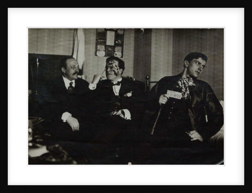 Vladimir Mayakovsky with David Burlyuk and Andrei Shemshurin, 1914, Moscow by Russian Photographer