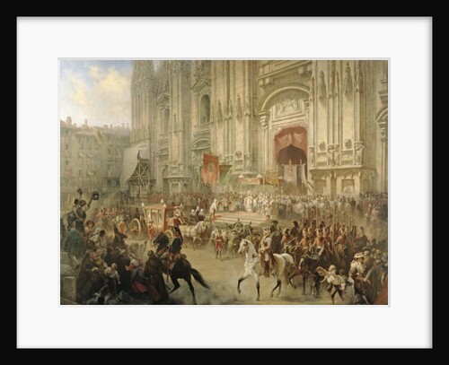 Ceremonial reception of Field-marshal Alexander Suvorov in Milan in April 1799, c.1850 by Adolf Jossifowitsch Charlemagne