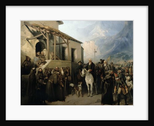 Field-marshal Alexander Suvorov on the St Gothard summit, 13th September 1799, 1855 by Adolf Jossifowitsch Charlemagne
